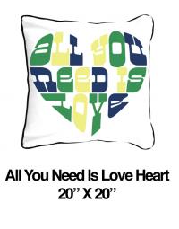 All You Need Is Love Heart Green